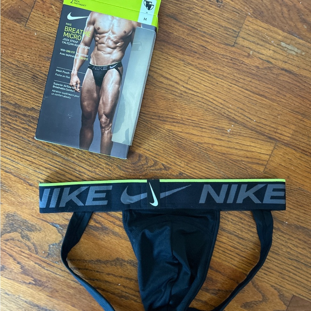Rare/Discontinued Nike Men's Black Breathe Microfiber Jockstrap - Picture 5 of 5
